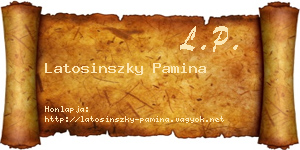 Latosinszky Pamina névjegykártya